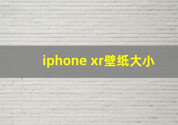 iphone xr壁纸大小